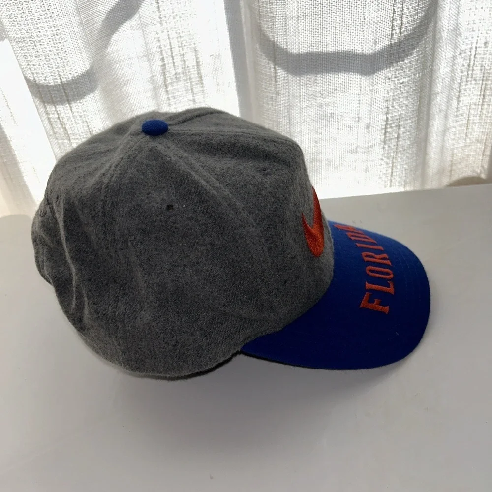 VINTAGE Nike Florida‎ Gators Wool 90s Snap Back Gray Blue UF College Football